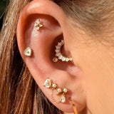 High Tide Mother of Pearl – 14K Gold Clicker Ring - piercing - zone.com