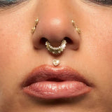Rebel Heart Diamond Threadless End – 14K Gold Piercing Charm