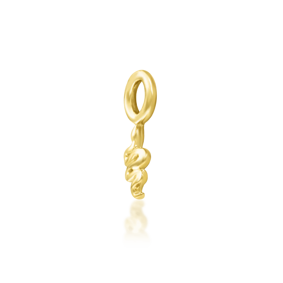 Hiss Charm – Mini Snake Dangle – 14K Gold - piercing - zone.com