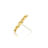 Hiss (Hammered) – Textured Snake – 14K Gold Threadless End - piercing - zone.com