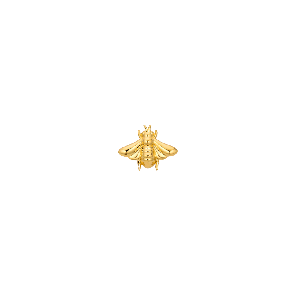 Honey Bee - 18K Gold Threadless/Threaded End - piercing-zone.com