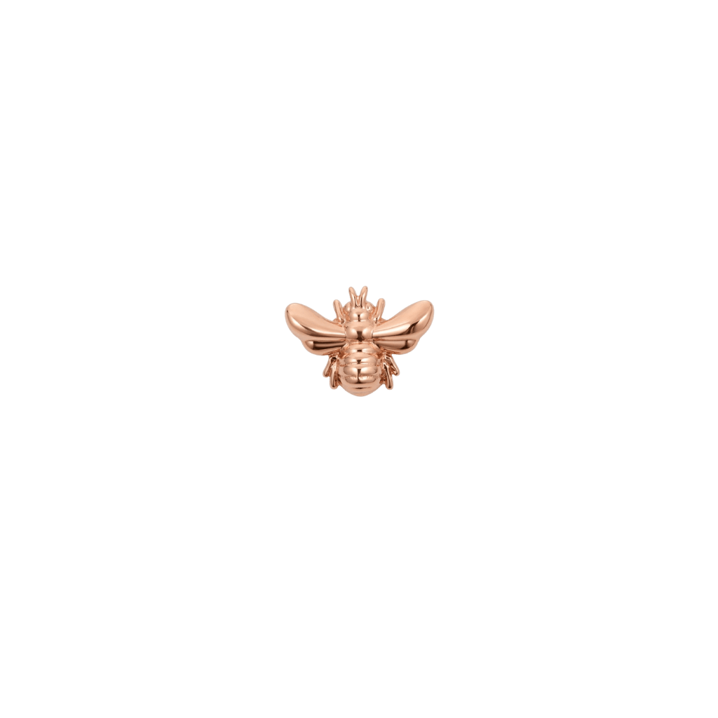 Honey Bee End - 18K Gold Threadless/Threaded End - piercing - zone.com