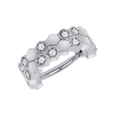 Honey Clicker with Honeycomb & Gem Accents – 14K & 18K Gold - piercing - zone.com