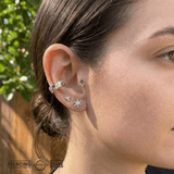 Honey Clicker with Honeycomb & Gem Accents – 14K & 18K Gold - piercing - zone.com