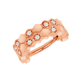 Honey Clicker with Honeycomb & Gem Accents – 14K & 18K Gold - piercing - zone.com