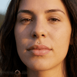 Honeycomb – 14K Gold Threadless/Threaded End - piercing - zone.com