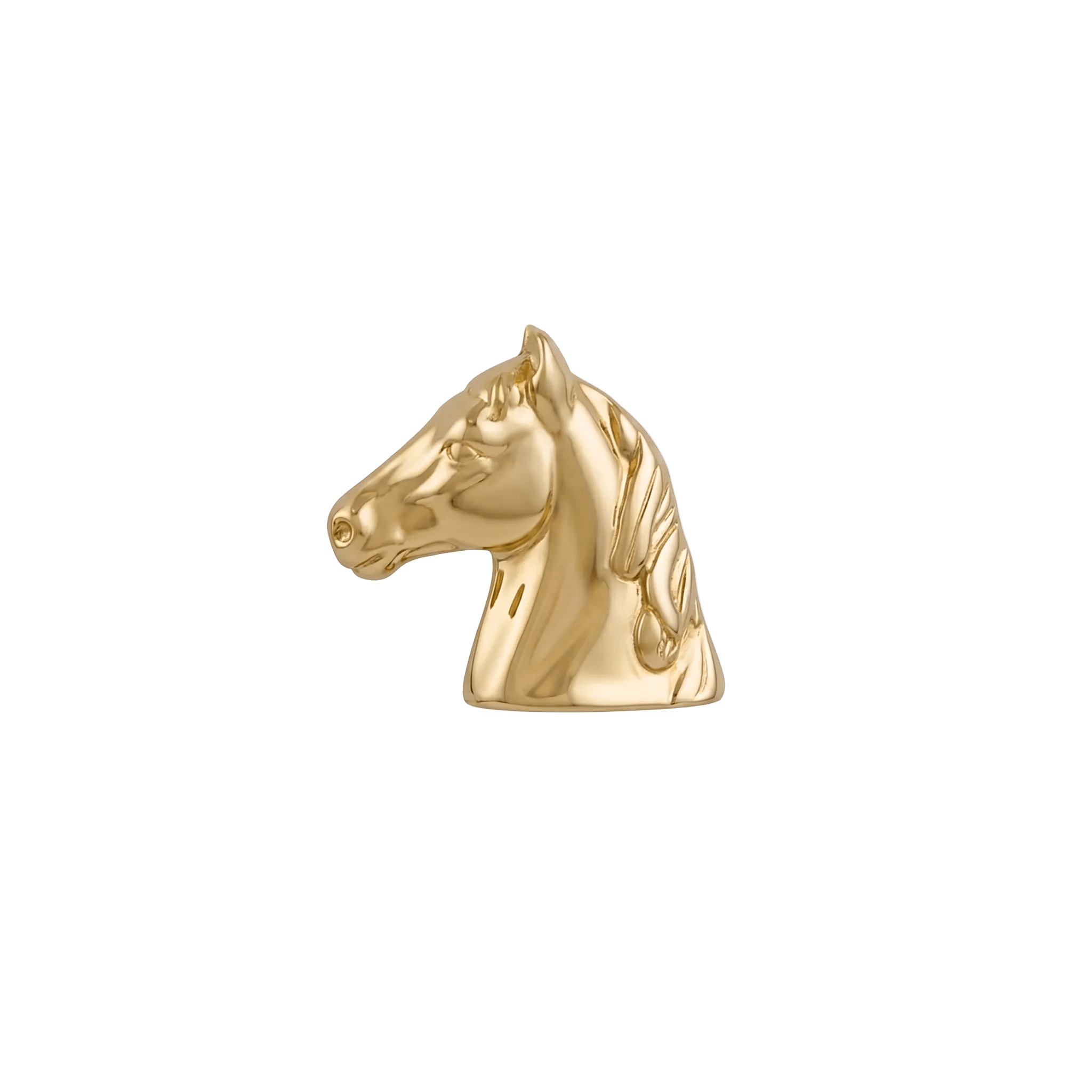 Horse Head - 14K Gold Threadless/Threaded End - piercing - zone.com
