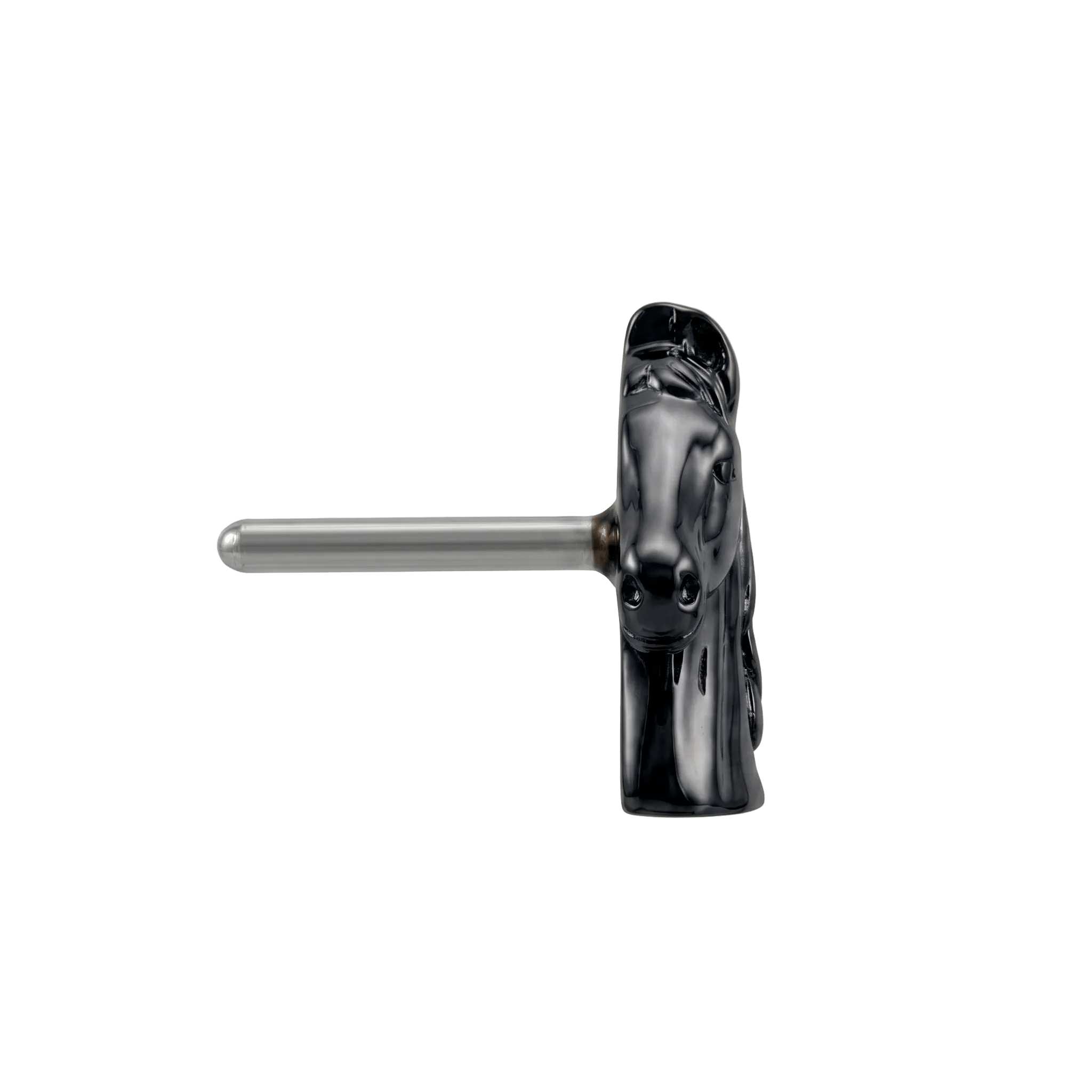 Horse Head - 14K Gold Threadless/Threaded End - piercing - zone.com