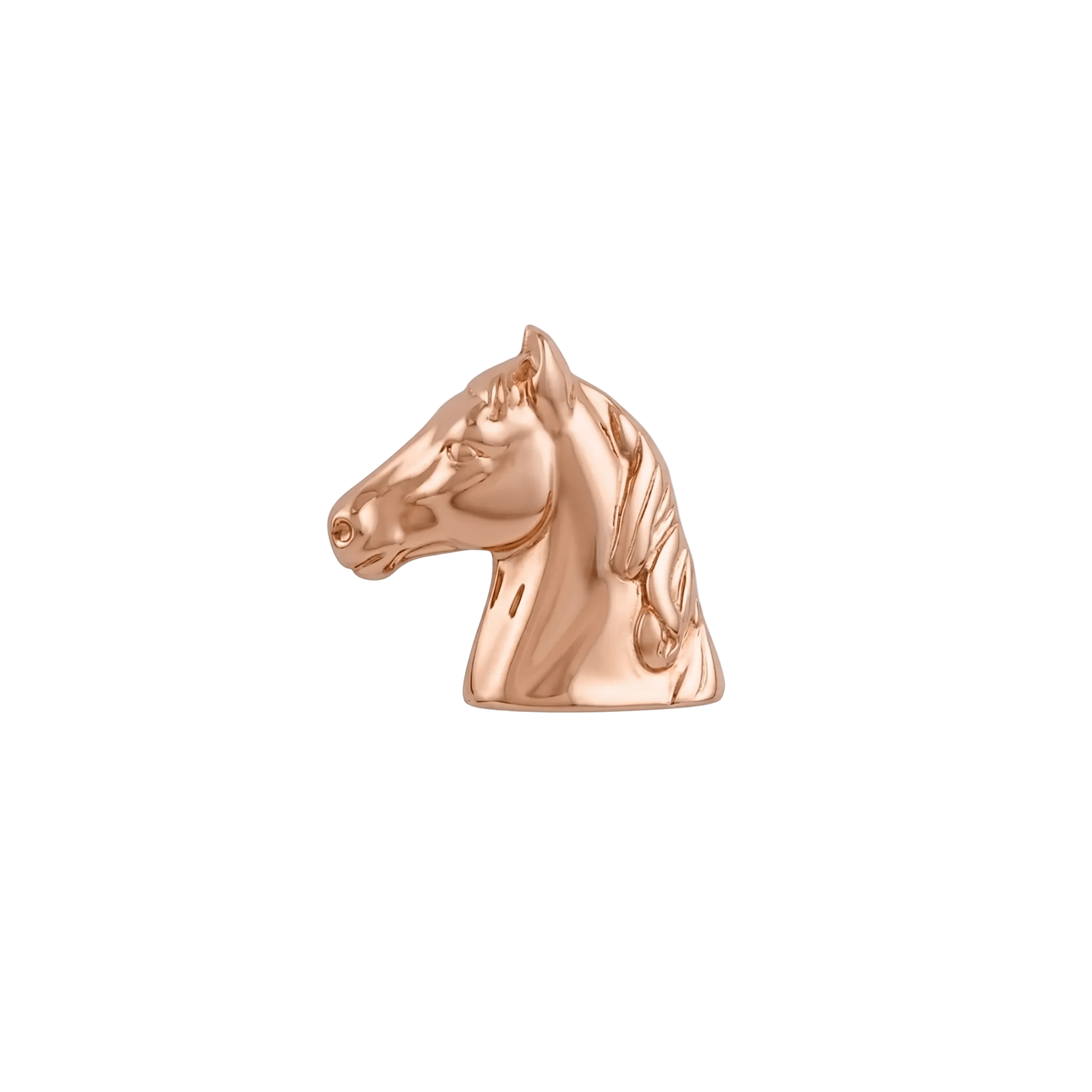 Horse Head - 14K Gold Threadless/Threaded End - piercing - zone.com