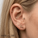 Horse Silhouette – 14K Gold Equestrian Threadless End - piercing - zone.com