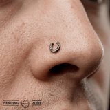 Horseshoe – 14K Gold Threadless/Threaded End - piercing - zone.com