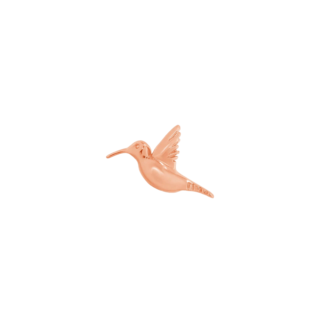 Humming Bird – 14K Gold Threadless & Threaded End - piercing - zone.com
