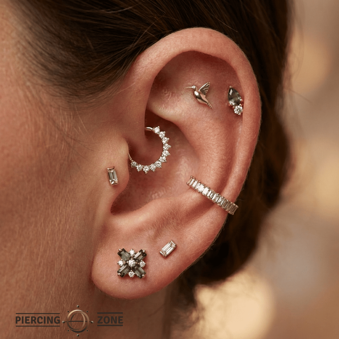 Humming Bird – 14K Gold Threadless/Threaded End - piercing - zone.com