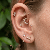 Hummingbird – 14K Gold Threadless/Threaded End - piercing - zone.com