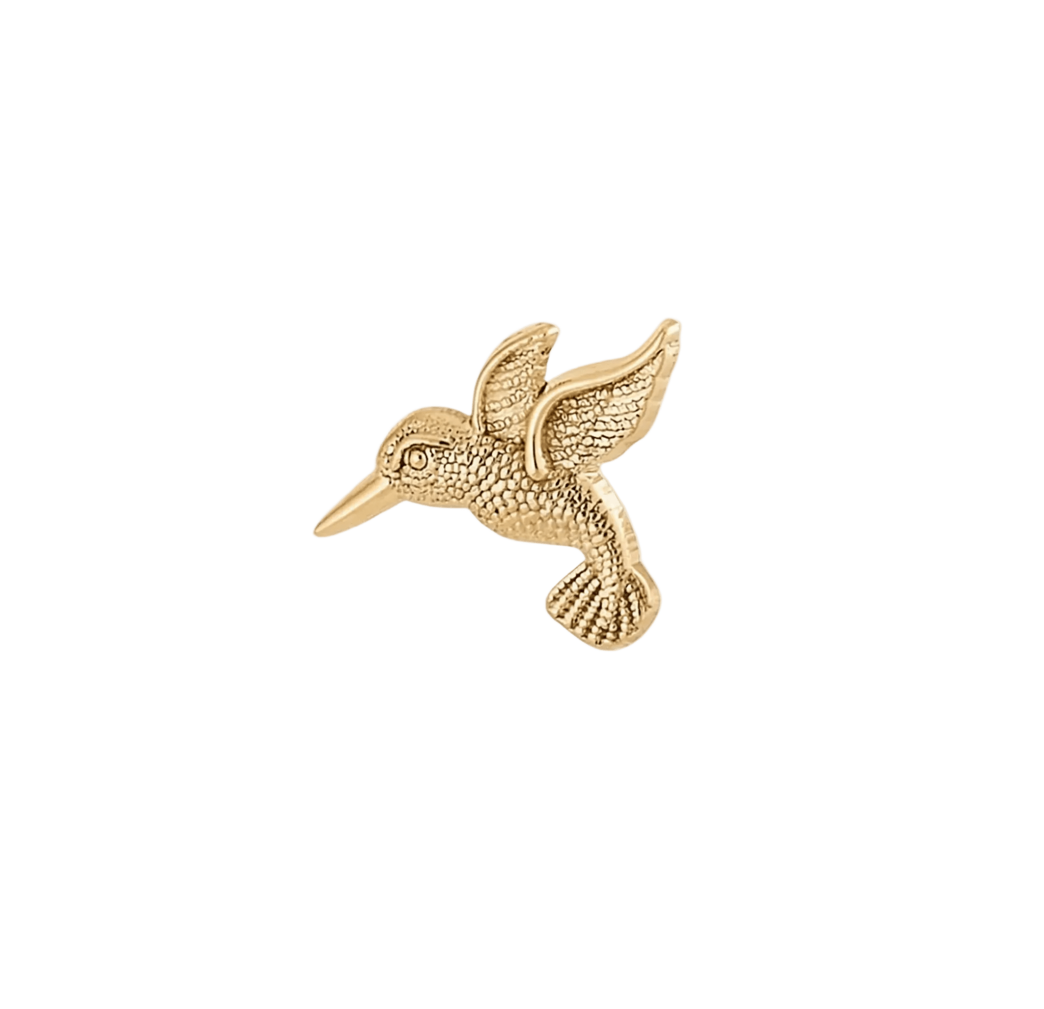 Hummingbird – 14K Gold Threadless/Threaded End - piercing - zone.com