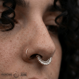 Hypnotic – 14K Gold Swarovski CZ Pavé Clicker Ring - piercing - zone.com