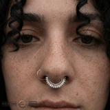 Hypnotic – 14K Gold Swarovski CZ Pavé Clicker Ring - piercing - zone.com