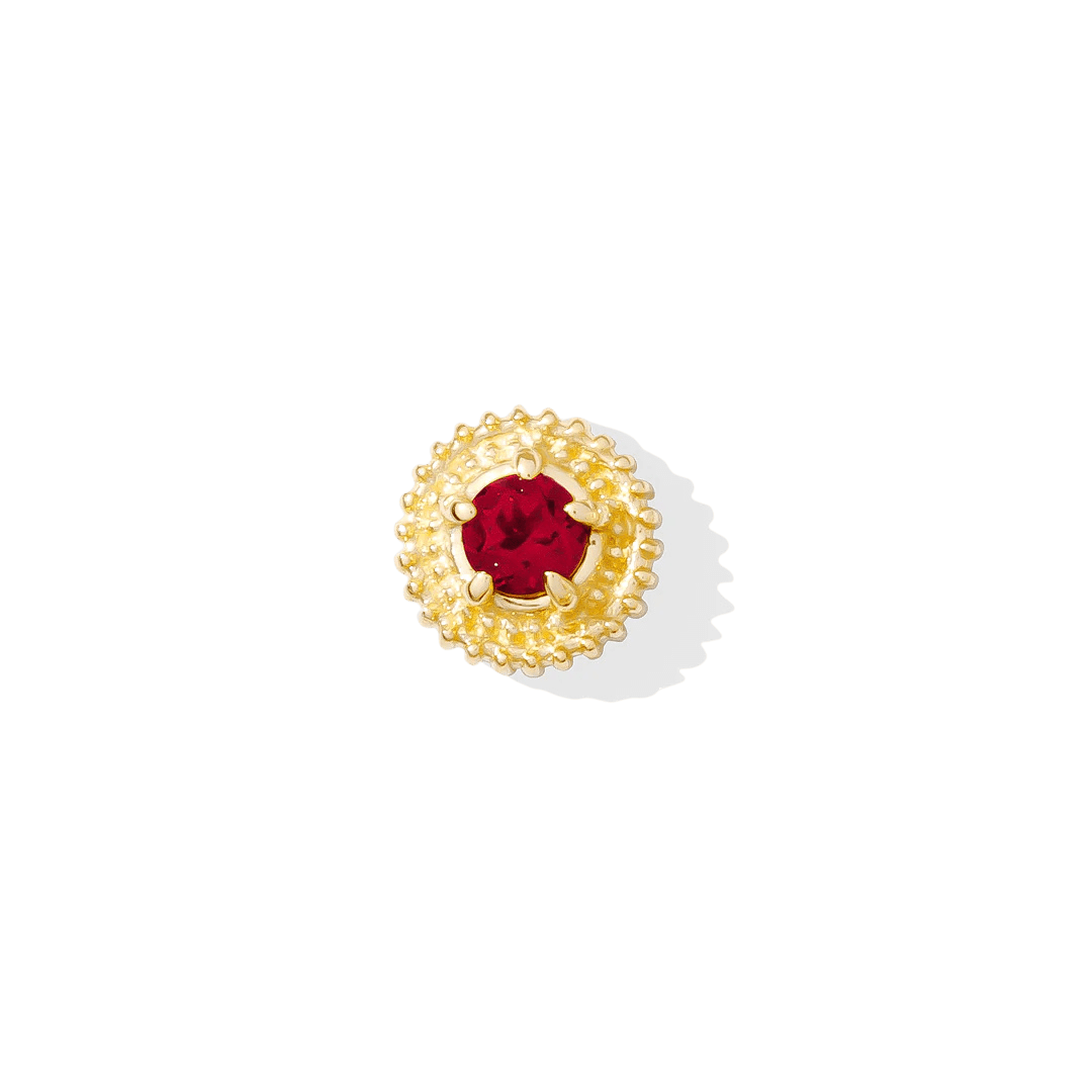 Hypnotize – 14K Gold Beaded Birthstone Threadless End - piercing - zone.com
