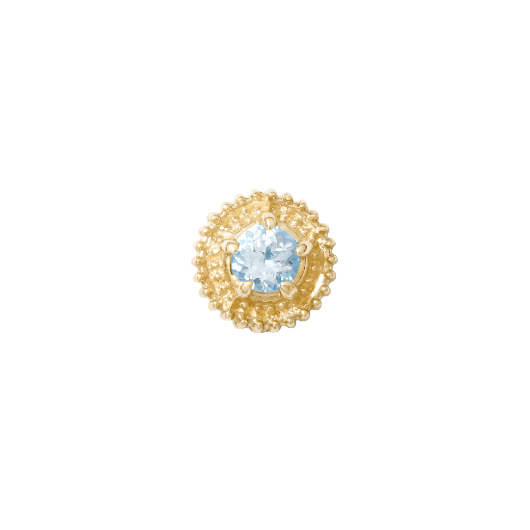 Hypnotize – 14K Gold Beaded Birthstone Threadless End - piercing - zone.com