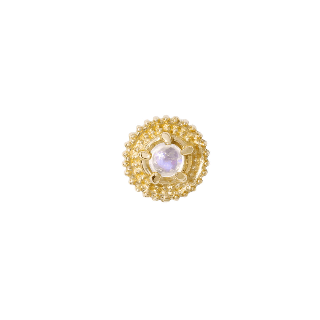Hypnotize – 14K Gold Beaded Birthstone Threadless End - piercing - zone.com