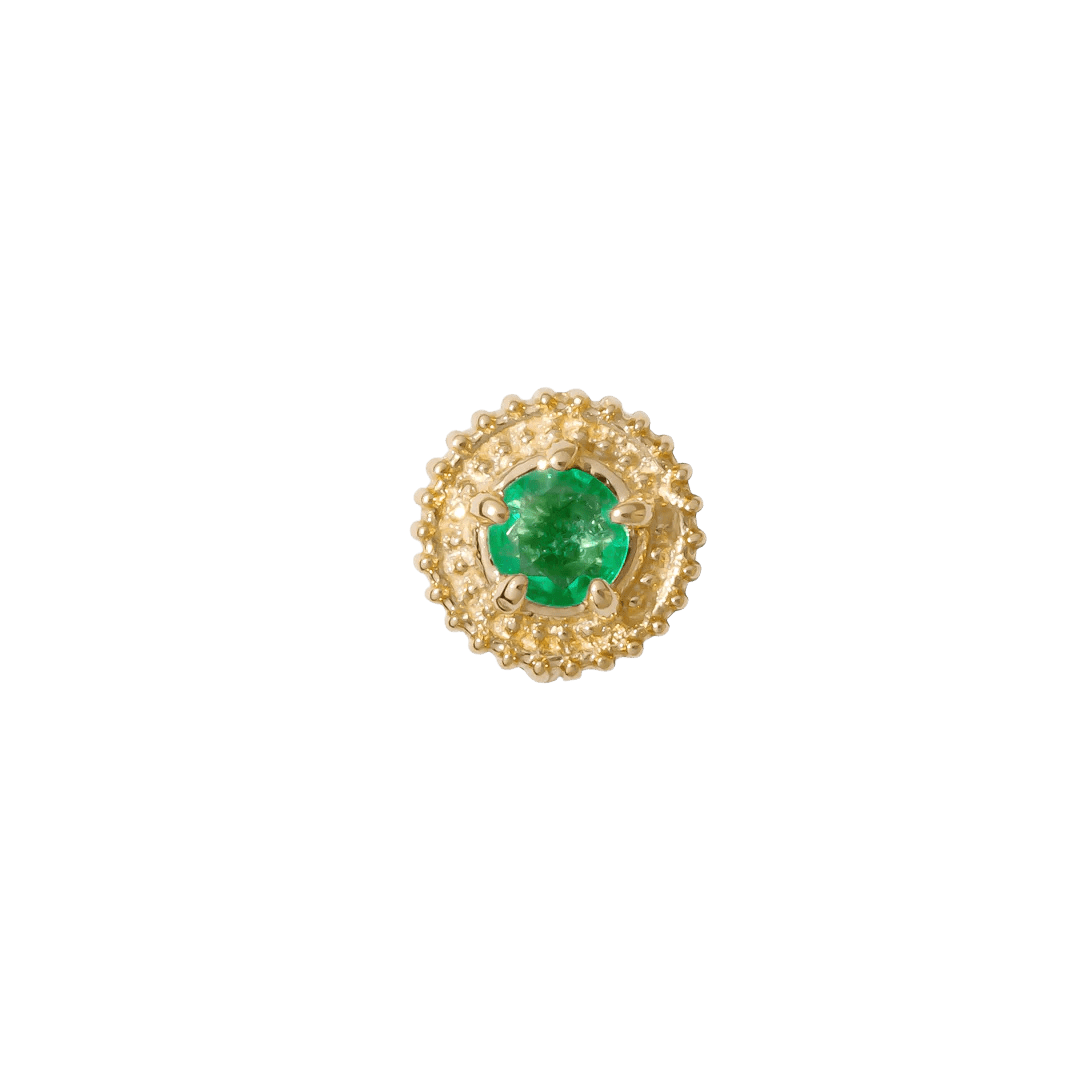 Hypnotize – 14K Gold Beaded Birthstone Threadless End - piercing - zone.com