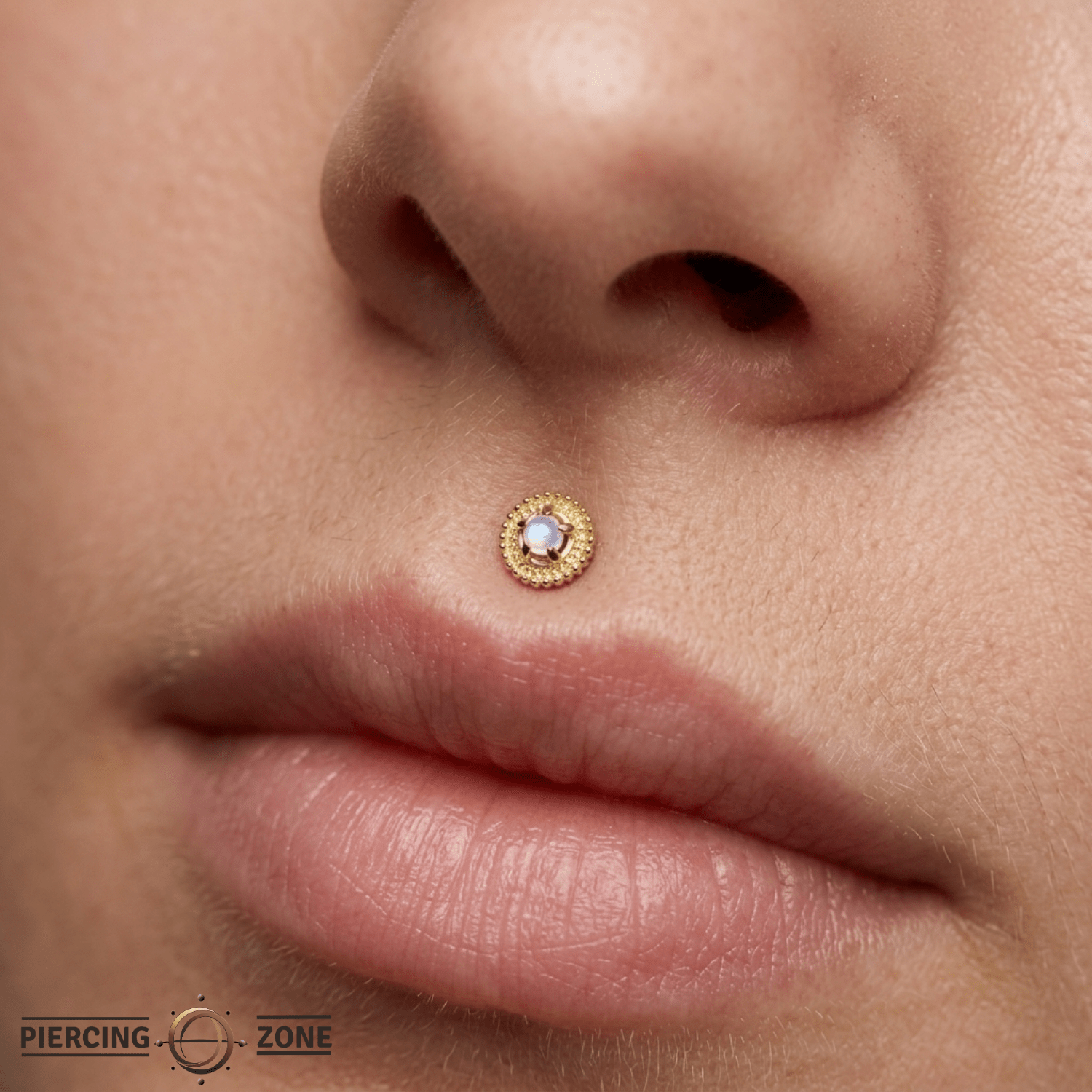 Hypnotize – Beaded Birthstone Halo – 14K Gold Threadless End - piercing - zone.com