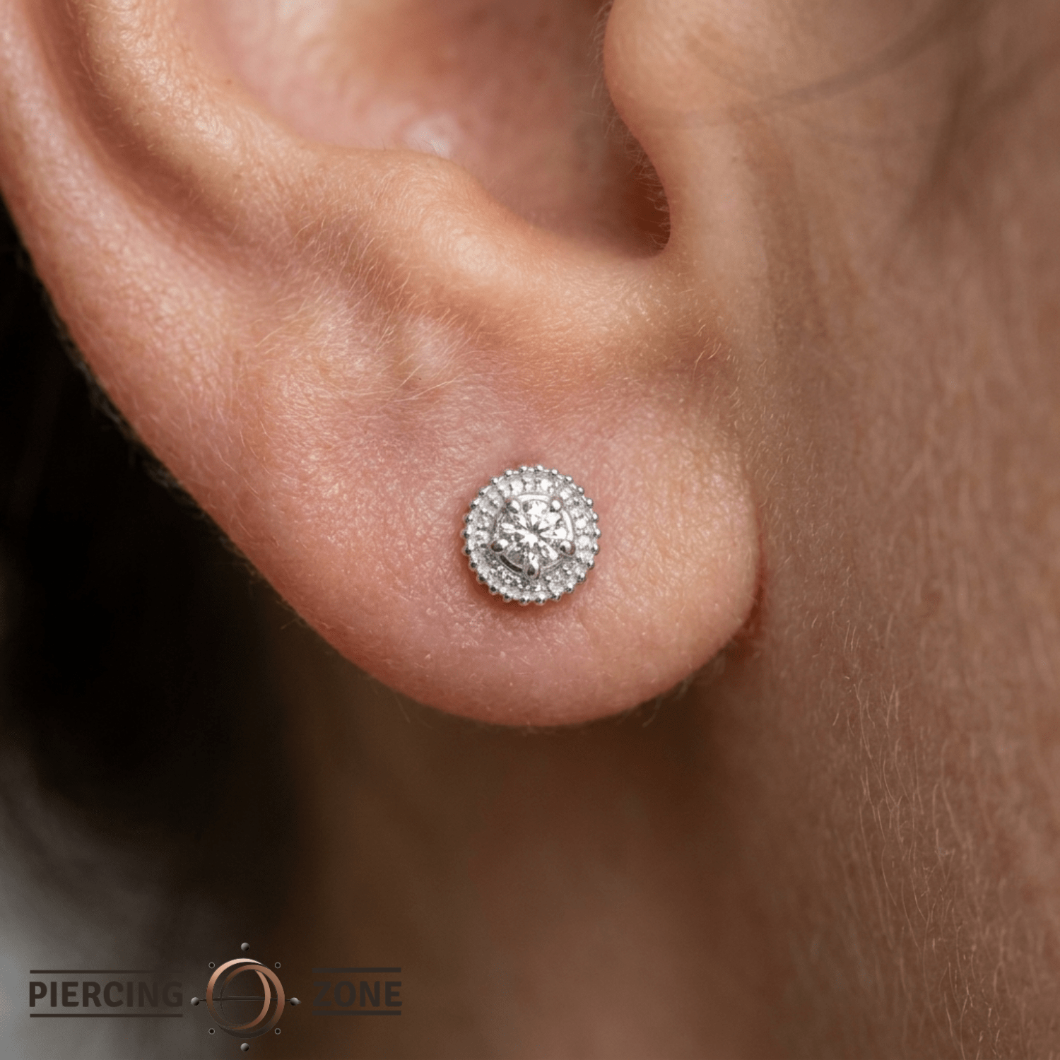 Hypnotize Pin - 14K Gold Gem Threadless End - piercing - zone.com