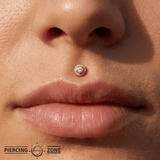 Hypnotize Pin - 14K Gold Gem Threadless End - piercing - zone.com
