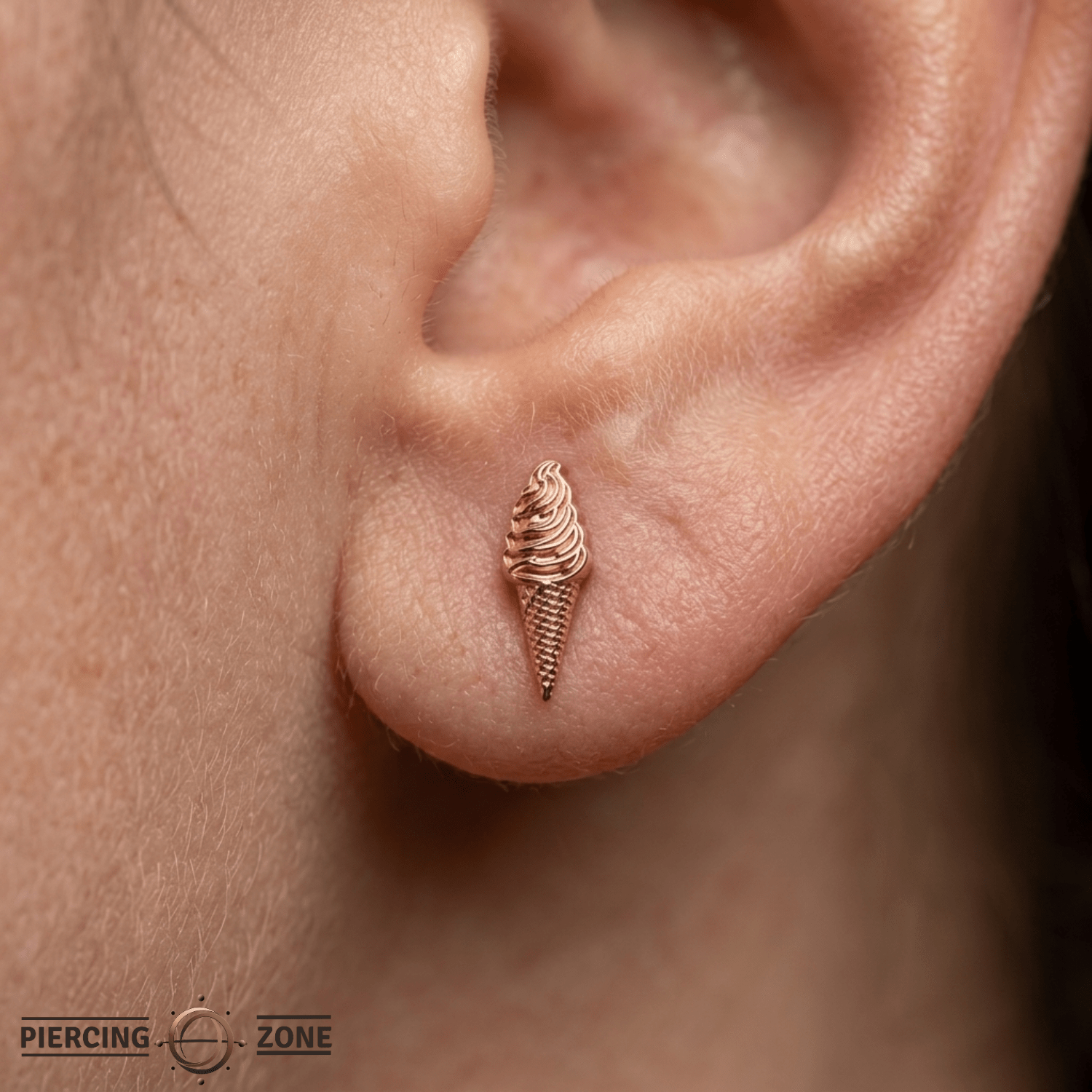 Ice Cream – 14K Gold Threadless/Threaded End - piercing - zone.com
