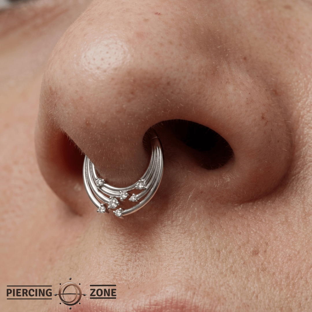 Iconic – CZ Gradient – 14K Gold Clicker Ring - piercing - zone.com