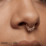 Iconic – CZ Gradient – 14K Gold Clicker Ring - piercing - zone.com