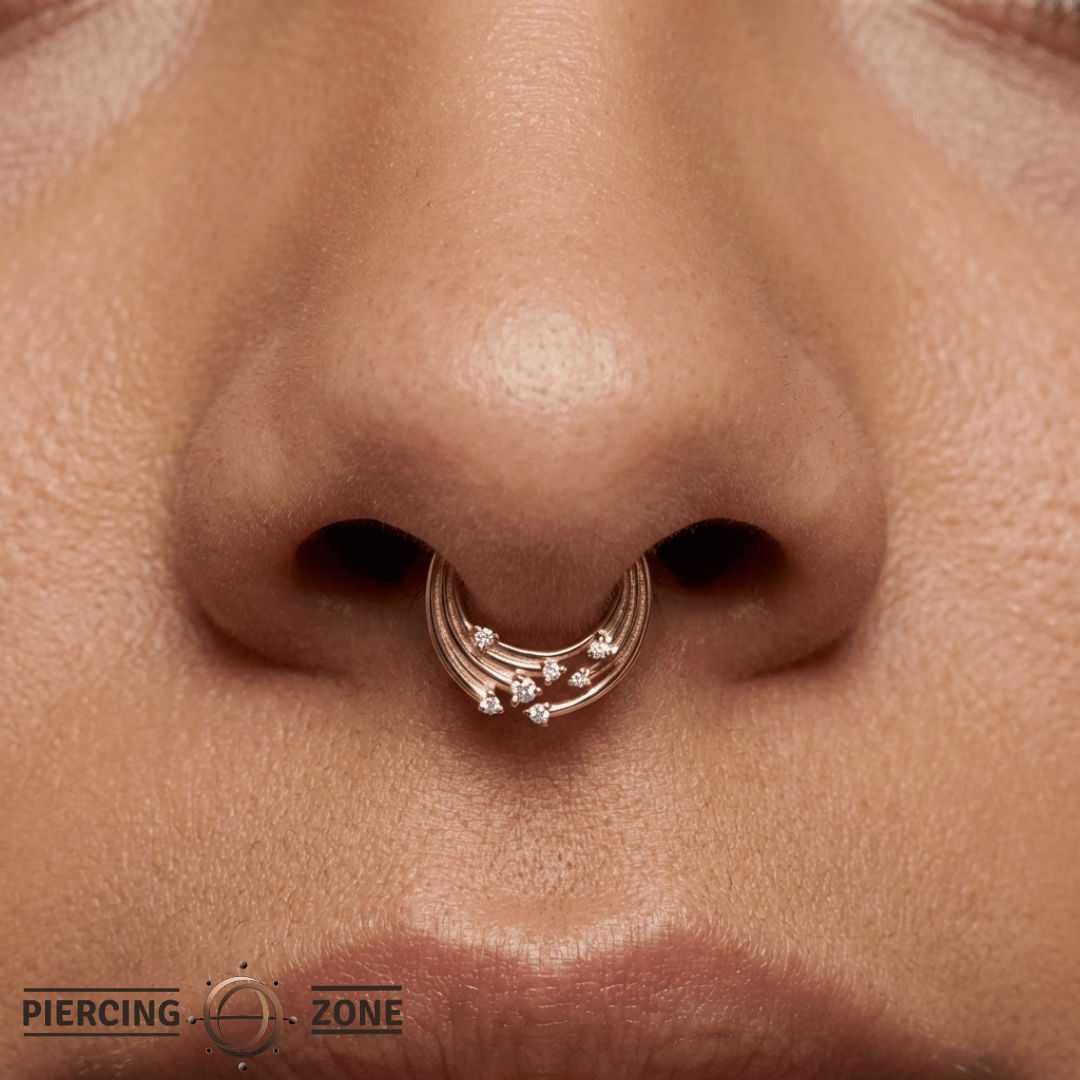 Iconic – CZ Gradient – 14K Gold Clicker Ring - piercing - zone.com