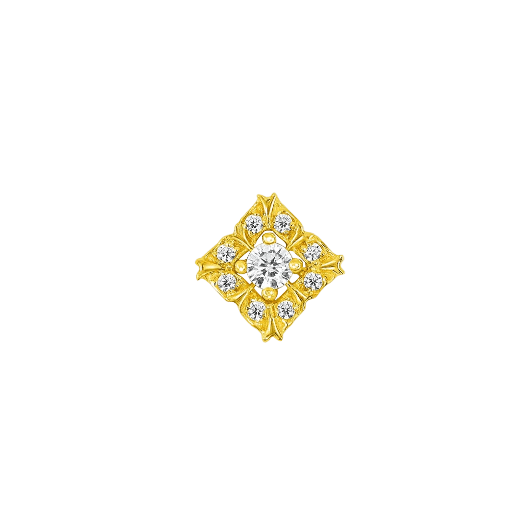 Idris – 14K Gold Threadless/Threaded End - piercing - zone.com