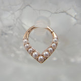 Rise + Shine – Pearl – 14K Gold Clicker Ring