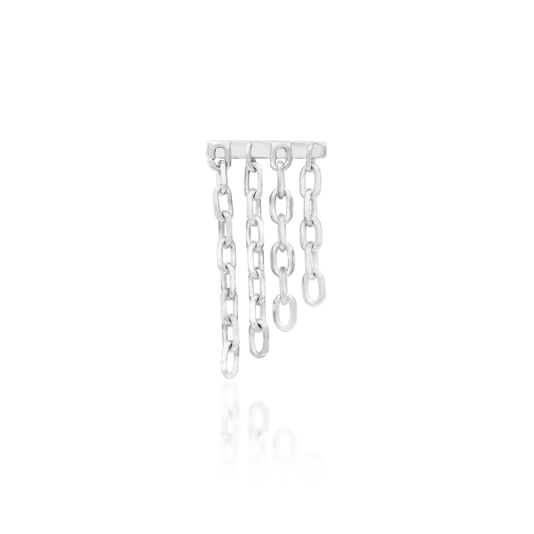 Imogen – Chain Waterfall – 14K Gold Threadless End - piercing - zone.com