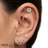 In My Dreams – 14K Gold Swarovski CZ Clicker Ring - piercing - zone.com