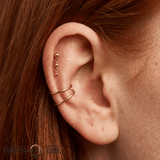 Inanna – 14K Gold Beaded Drop Threadless End - piercing - zone.com