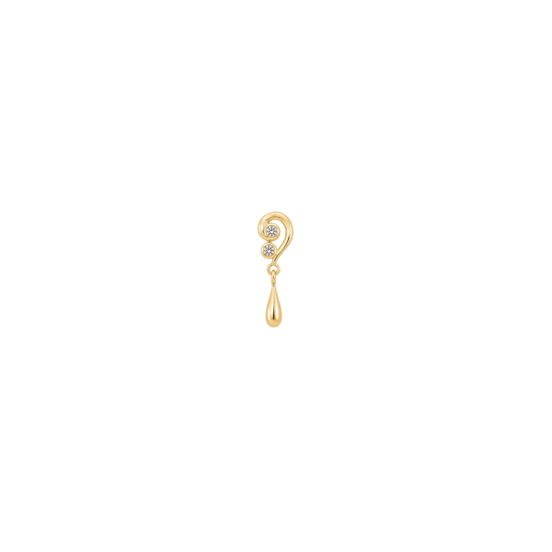 Incanto - 14K Gold CZ Threadless End - piercing-zone.com