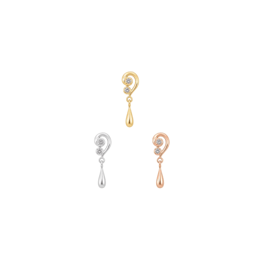Incanto - 14K Gold CZ Threadless End - piercing-zone.com