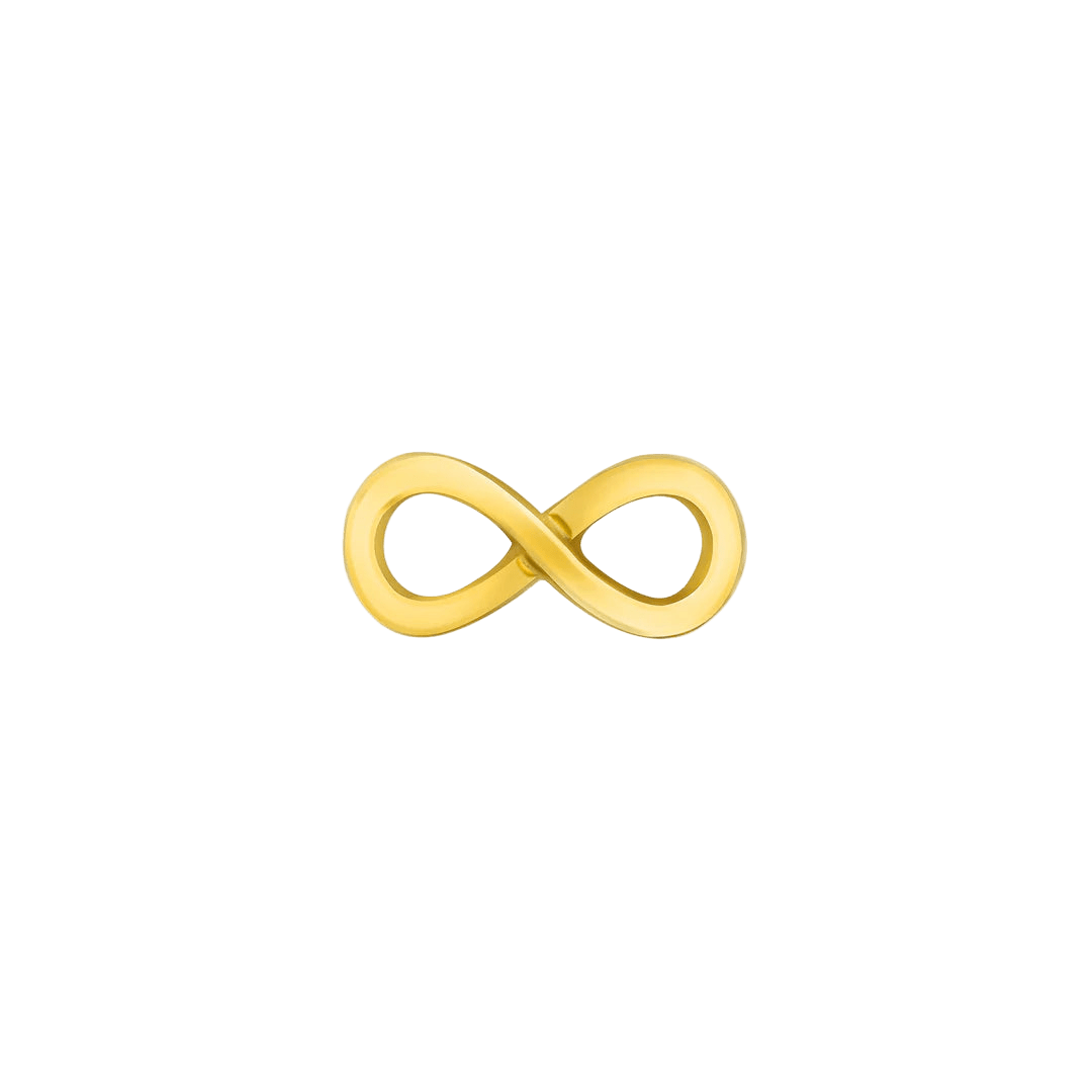 Infinity – 14K Gold Threadless & Threaded End - piercing - zone.com