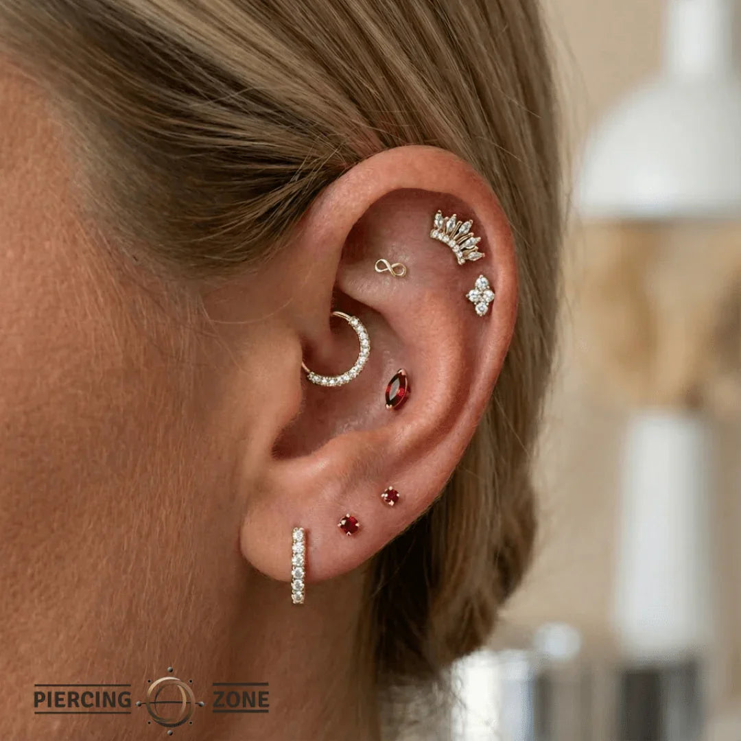 Infinity – 14K Gold Threadless & Threaded End - piercing - zone.com