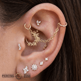 Infinity Chain – 14K Gold Piercing Chain - piercing - zone.com