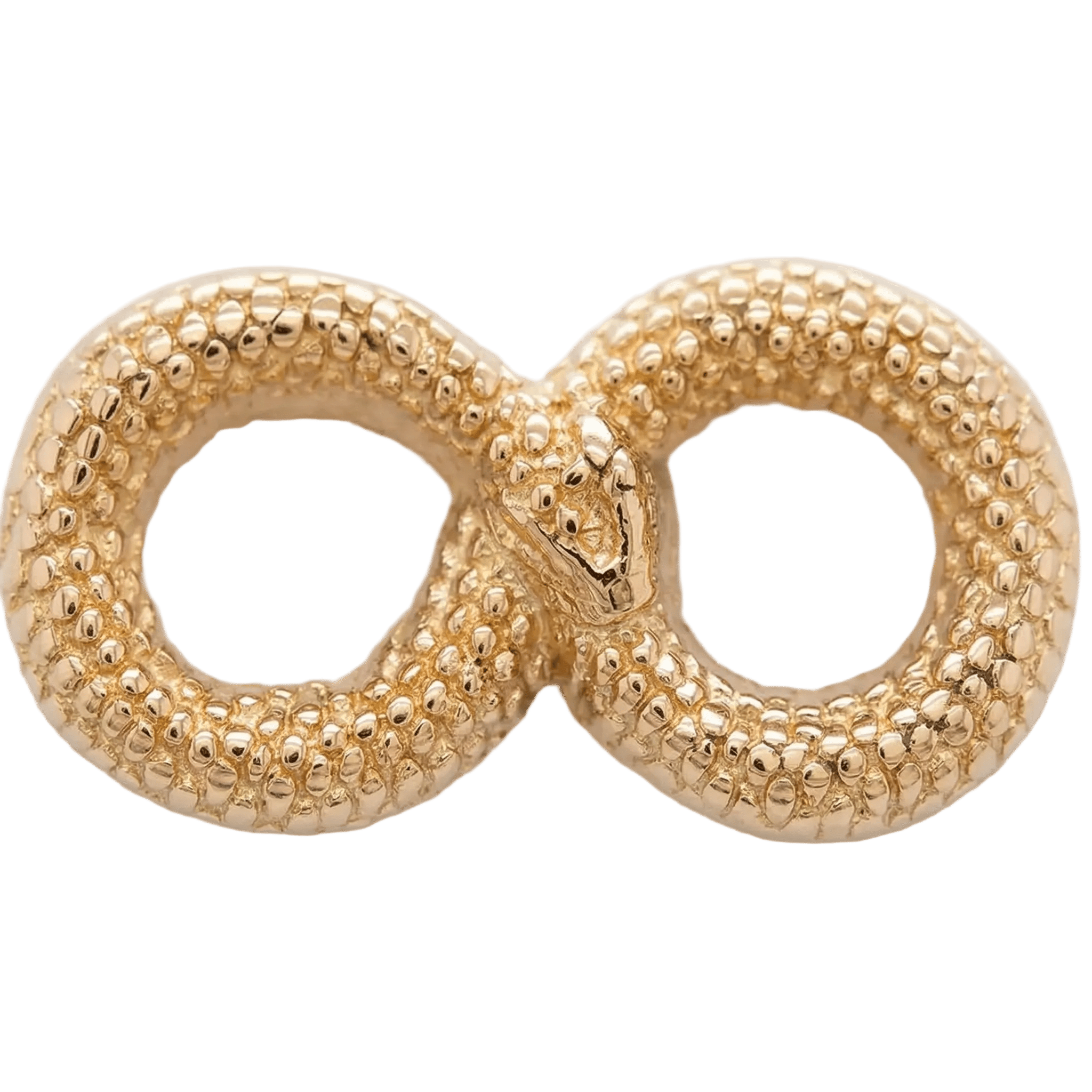 Infinity Snake – 14K Gold Threadless/Threaded End - piercing - zone.com