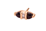 Innuendo – Black Spinel & CZ – 14K Gold Threadless End - piercing - zone.com