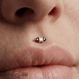 Innuendo – Black Spinel & CZ – 14K Gold Threadless End - piercing - zone.com