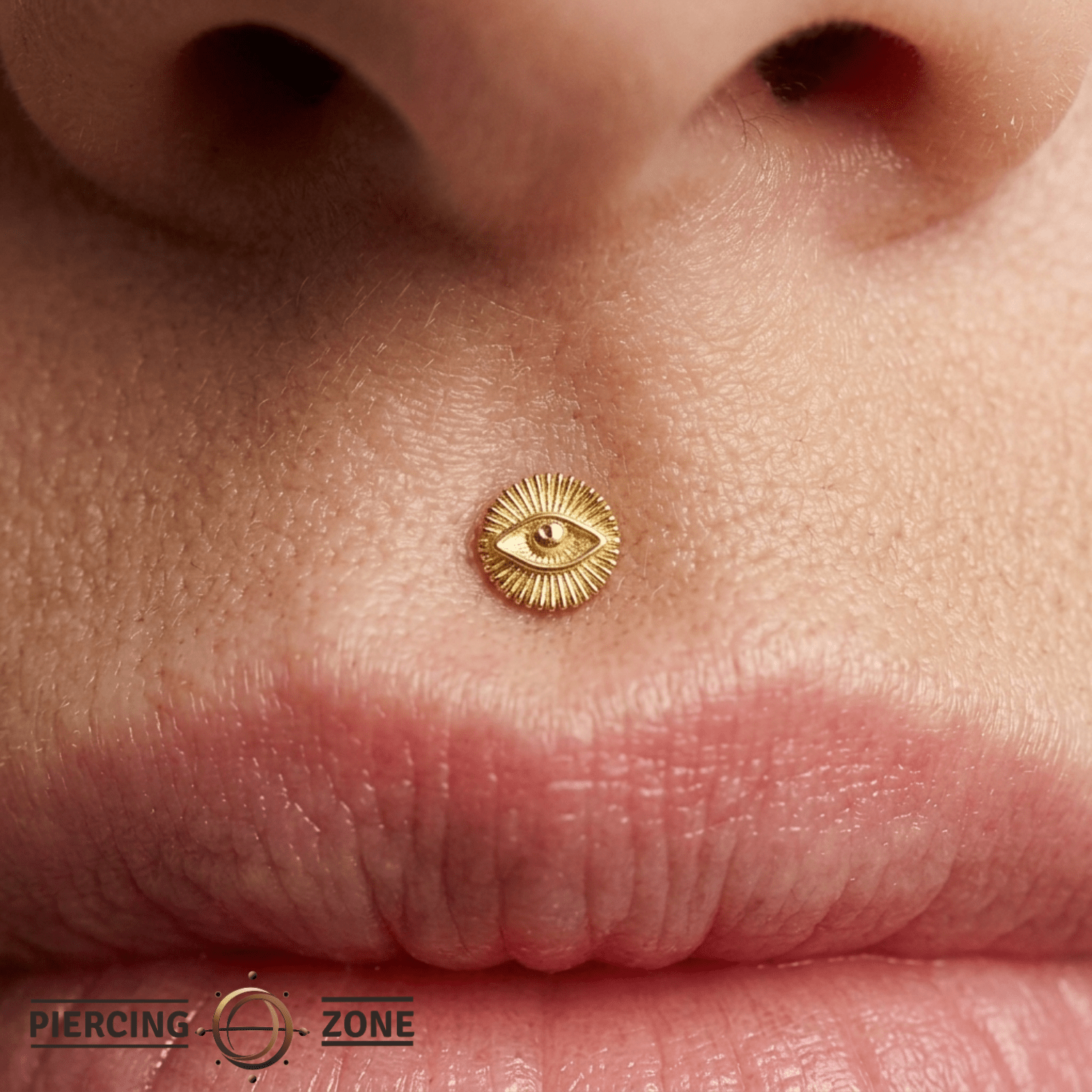 Insight – 14K Gold Radiant Eye Threadless Pin - piercing - zone.com