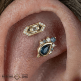 Inspire – Diamond – 14K Gold Threadless End - piercing - zone.com