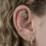 Inspire – Diamond – 14K Gold Threadless End - piercing - zone.com