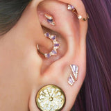 Intrigue – Amethyst – 14K Gold Threadless End - piercing - zone.com