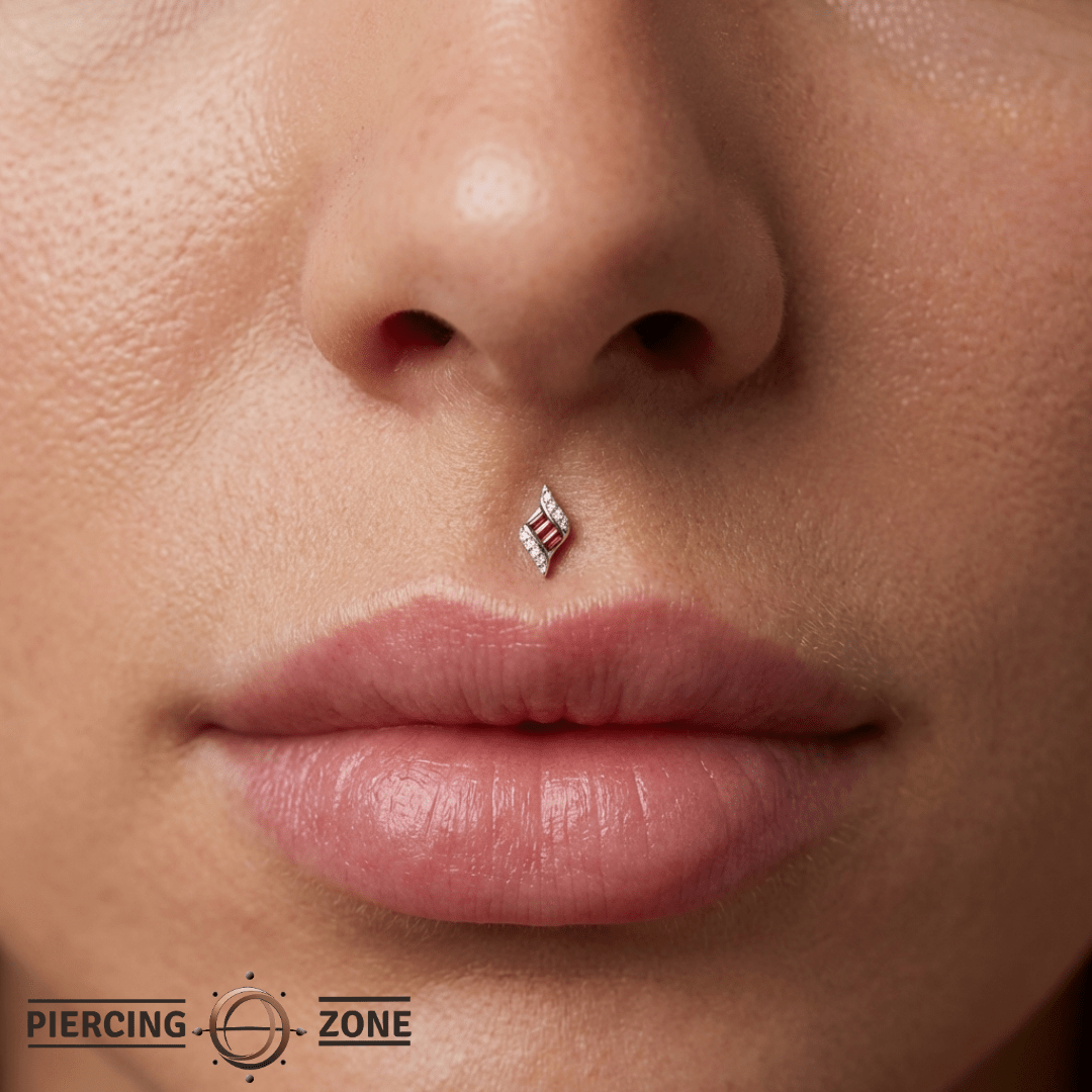 Intrigue – Garnet – 14K Gold Threadless End - piercing - zone.com